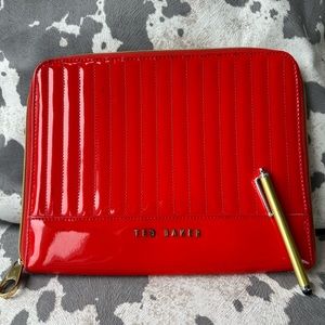 Ted Baker I Pad Case in Glossy Red / Orange